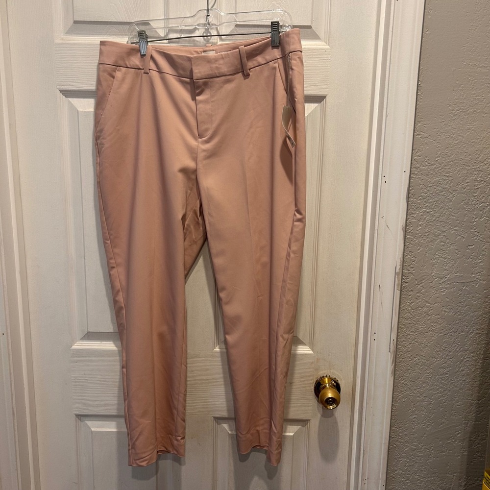 NWT A New Day Womens Pink Stretch Tapered Ankle Dress Pants‎ Trousers Size 14